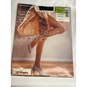 Vintage JC Penny Worthington Sheer Caress Control Top Pantihose Sz Average Navy